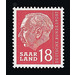 Definitive stamp series Federal President Heuss  - Germany / Saarland 1957 - 18 Franc