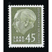 Definitive stamp series Federal President Heuss  - Germany / Saarland 1957 - 45 Franc