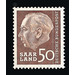 Definitive stamp series Federal President Heuss  - Germany / Saarland 1957 - 50 franc