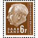 Definitive stamp series Federal President Heuss  - Germany / Saarland 1957 - 6 Franc