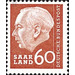 Definitive stamp series Federal President Heuss  - Germany / Saarland 1957 - 60 franc