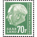Definitive stamp series Federal President Heuss  - Germany / Saarland 1957 - 70 Franc