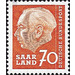 Definitive stamp series Federal President Heuss  - Germany / Saarland 1957 - 70 franc