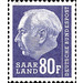 Definitive stamp series Federal President Heuss  - Germany / Saarland 1957 - 80 franc