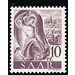 Definitive stamp series Saar - Germany / Saarland 1947 - 10 Pfennig