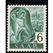 Definitive stamp series Saar - Germany / Saarland 1947 - 6 Pfennig