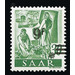 Definitive stamp series Saar - Germany / Saarland 1947 - 9 franc