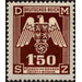 Eagle with shield of Bohemia, Empire badge - Germany / Old German States / Bohemia and Moravia 1943 - 1.50