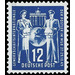 Founding Conference of the International Union Federation for Post in the World Trade Union Confederation  - Germany / German Democratic Republic 1949 - 12 Pfennig