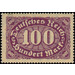 Freimarkenserie  - Germany / Deutsches Reich 1922 - 100 Mark