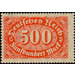 Freimarkenserie  - Germany / Deutsches Reich 1922 - 500 Mark