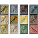 French Colonies stamps Overprinted TAHITI - Polynesia / Tahiti 1893 Set