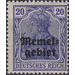 Germania, overprint Memel-Area - Germany / Old German States / Memel Territory 1920 - 20