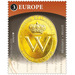 Gold Postal Seal with W and Crown - Belgium 2020 - 3