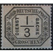 Numeral in frame - Germany / Old German States / North German Confederation 1870