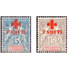 Oceanic Settlements stamps Overprinted Red cross - Polynesia / Tahiti 1915 Set