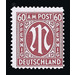 Permanent mark series M in the oval  - Germany / Western occupation zones / American zone 1945 - 60 Pfennig