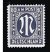 Permanent mark series M in the oval  - Germany / Western occupation zones / American zone 1945 - 80 Pfennig