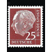 Permanent series: Federal President Theodor Heuss  - Germany / Federal Republic of Germany 1954 - 25 Pfennig