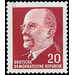 Postage stamps: Chairman of the State Council Walter Ulbricht  - Germany / German Democratic Republic 1961 - 20 Pfennig