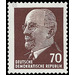 Postage stamps: Chairman of the State Council Walter Ulbricht  - Germany / German Democratic Republic 1963 - 70 Pfennig