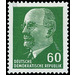 Postage stamps: Chairman of the State Council Walter Ulbricht  - Germany / German Democratic Republic 1964 - 60 Pfennig