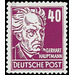Postage stamps: personalities from politics, art and science  - Germany / German Democratic Republic 1952 - 40 Pfennig