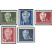 Postage stamps: President Wilhelm Pieck  - Germany / German Democratic Republic 1950 Set