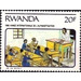 Teacher seated at desk - East Africa / Rwanda 1991 - 20