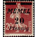 The Seederess, italic overprint Memel - Germany / Old German States / Memel Territory 1922 - 20