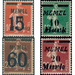 The Seederess, overprint Memel - Germany / Old German States / Memel Territory 1921 Set