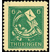 Time stamp series  - Germany / Sovj. occupation zones / Thuringia 1945 - 6 Pfennig