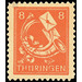 Time stamp series  - Germany / Sovj. occupation zones / Thuringia 1945 - 8 Pfennig