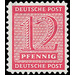 Time stamp series  - Germany / Sovj. occupation zones / West Saxony 1945 - 12 Pfennig