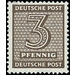 Time stamp series  - Germany / Sovj. occupation zones / West Saxony 1945 - 3 Pfennig