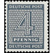 Time stamp series  - Germany / Sovj. occupation zones / West Saxony 1945 - 4 Pfennig