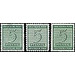 Time stamp series  - Germany / Sovj. occupation zones / West Saxony 1945 - 5 Pfennig