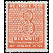 Time stamp series  - Germany / Sovj. occupation zones / West Saxony 1945 - 8 Pfennig